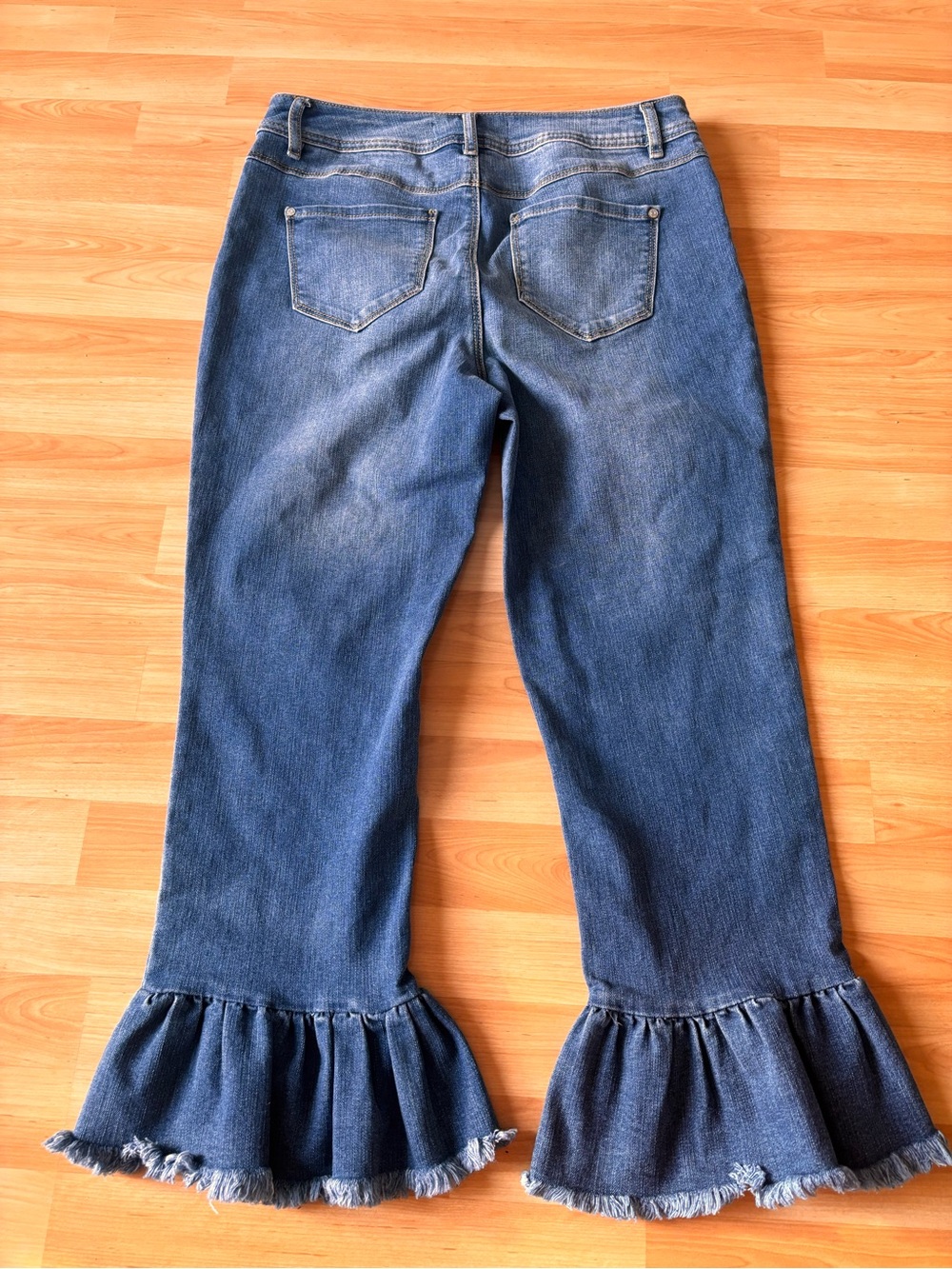 EST 1946 Denim Ruffle Hem Denim Jeans - Blue - Picture 9 of 9